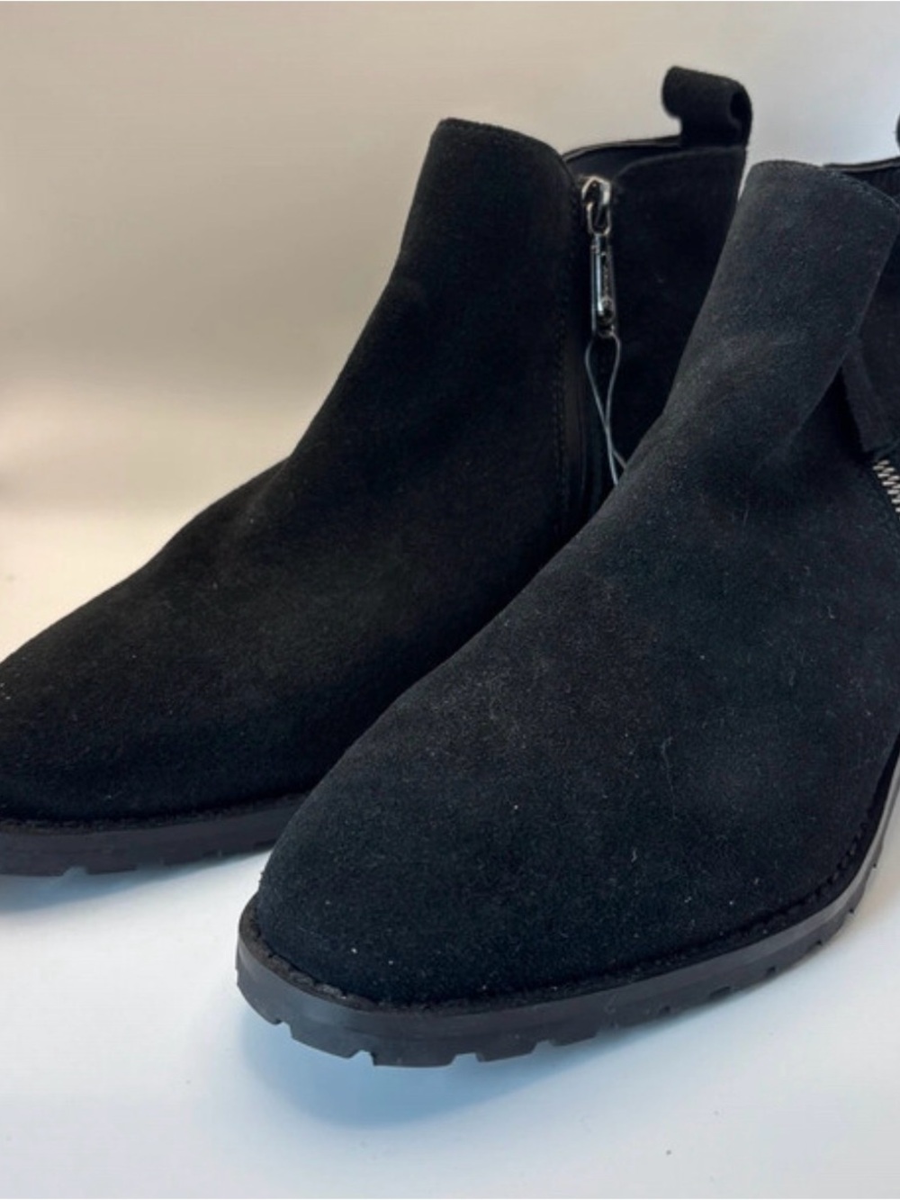 Blondo Black Suede Women's Ankle Booties with Side Zip